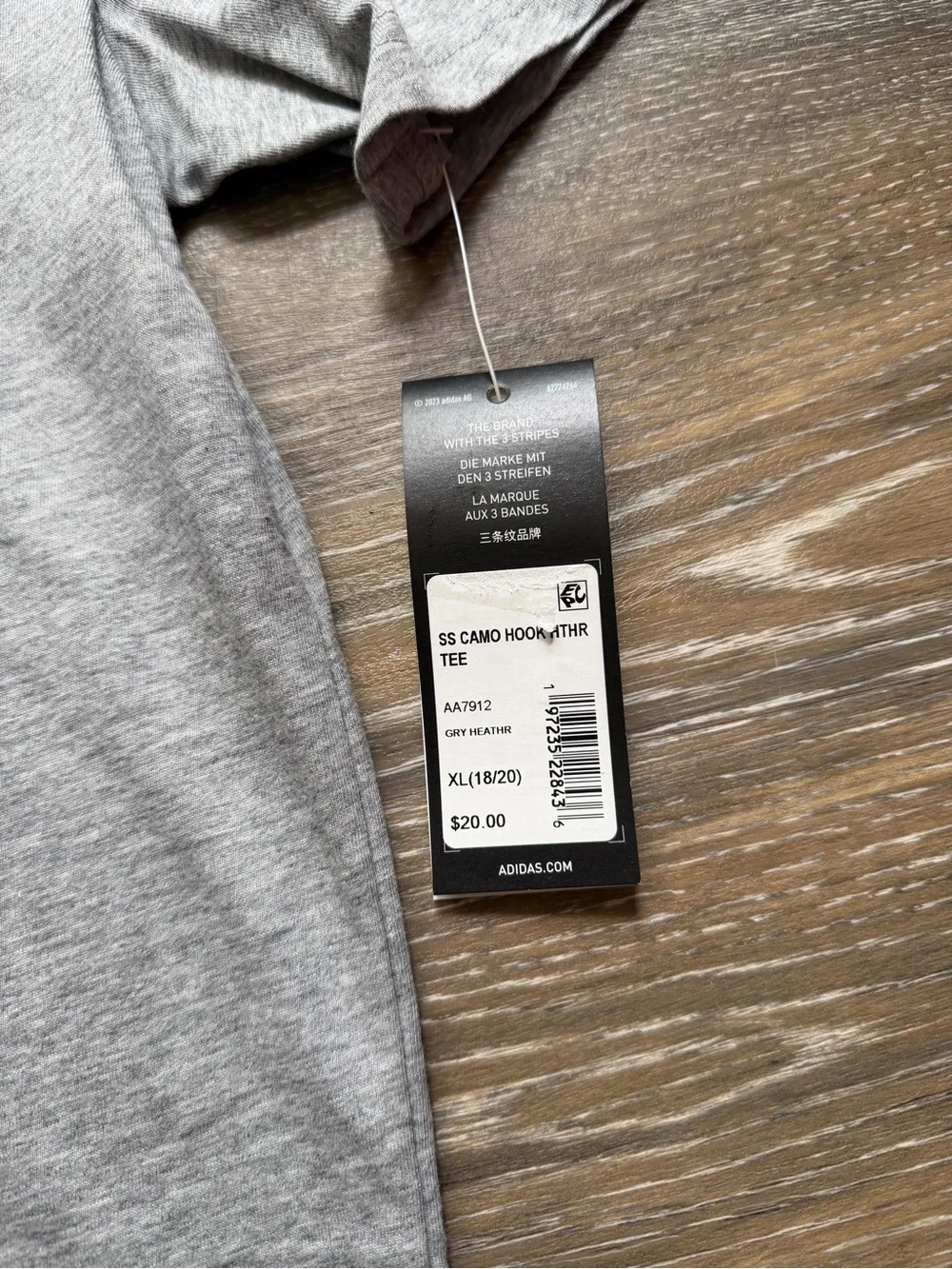 NWT Adidas Boys' Gray Graphic Tees - XL